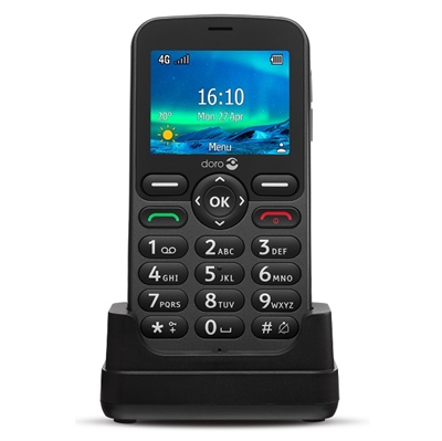 Doro 5861 4G mobiltelefon koksgrå ældrevenlig