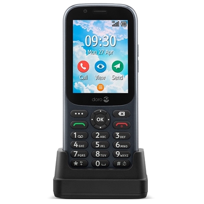 Doro 731x 4G stødsikker mobiltelefon ekstra robust, koksgrå
