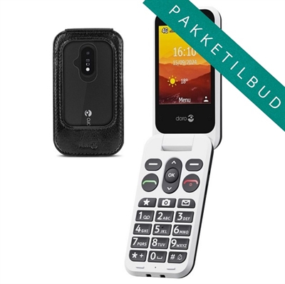 Doro Leva L21 inkl. cover 4G klap mobiltelefon 