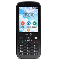 Doro 7011 4G mobiltelefon sort, ældre/senior