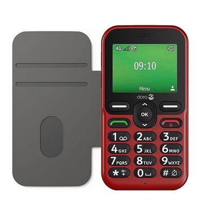 Doro Leva L11 4G inkl. cover senior mobiltelefon rød 