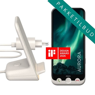 Doro PAKKE Aurora A31 smartphone 128GB hvid | Inkl. trådløs opladning