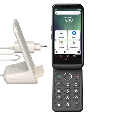 Doro PAKKE Aurora A21 smartphone 64GB koksgrå | Inkl. trådløs opladning