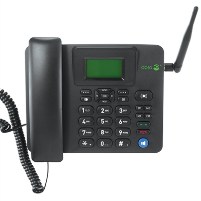 bordtelefon Doro 4100H 4G til sim-kort sort ældrevenlig
