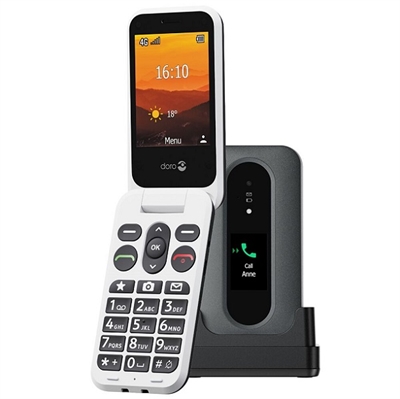 Doro Leva L31 inkl. cover 4G klap mobiltelefon 