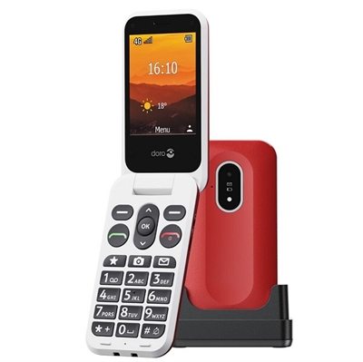 Doro Leva L21 4G klap mobiltelefon rød