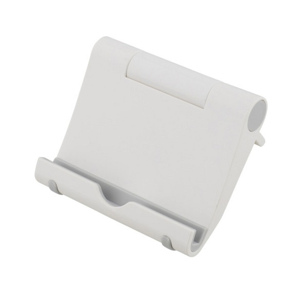 Stander til smartphone og tablet sammenklappelig hvid